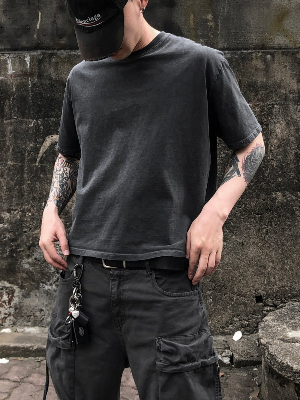 水洗 Boxy 寬短 簡約 俐落 短袖 上衣 / 3色 - WHATEVER STUDIO