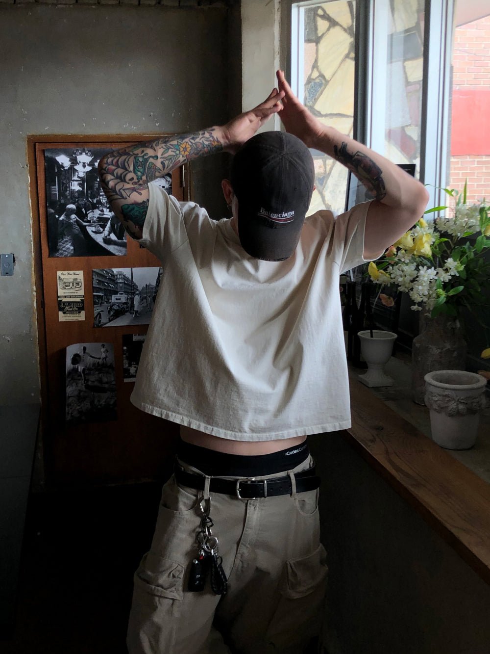 水洗 Boxy 寬短 簡約 俐落 短袖 上衣 / 3色 - WHATEVER STUDIO