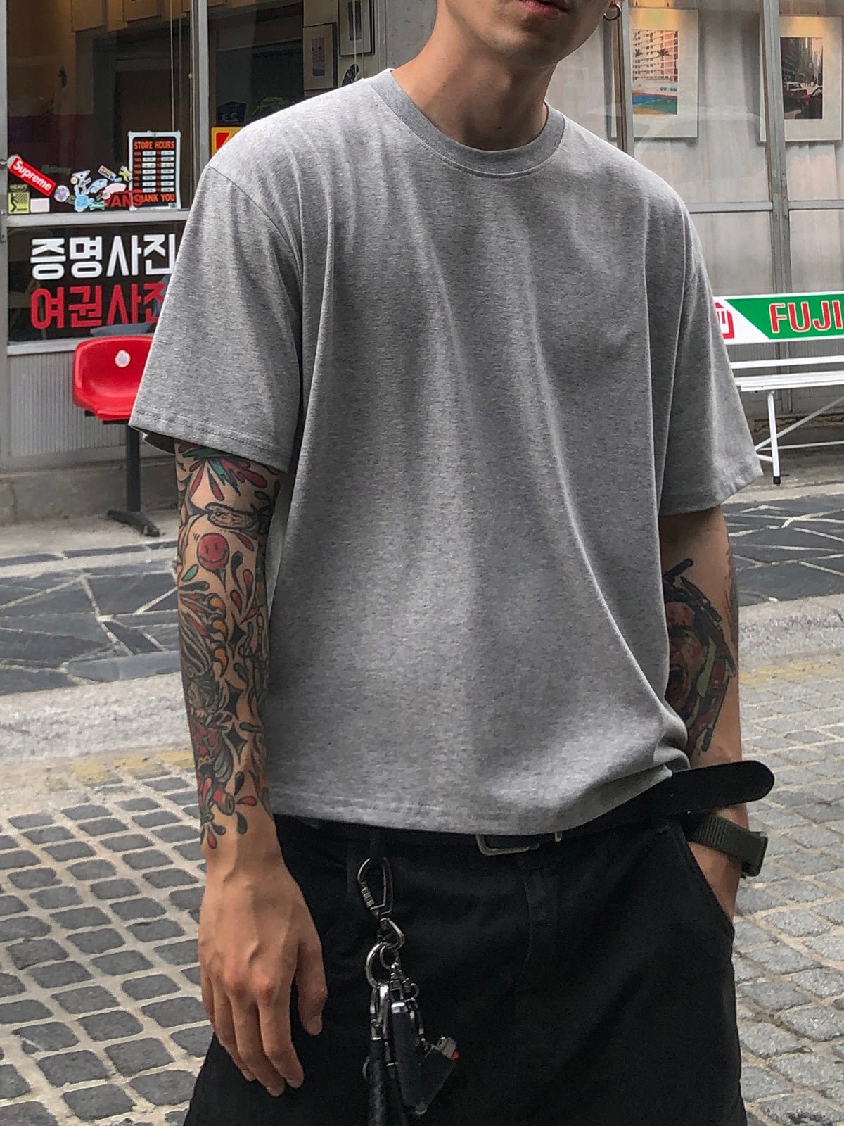 Boxy 寬短 簡約 俐落 短袖 上衣 / 3色 - WHATEVER STUDIO