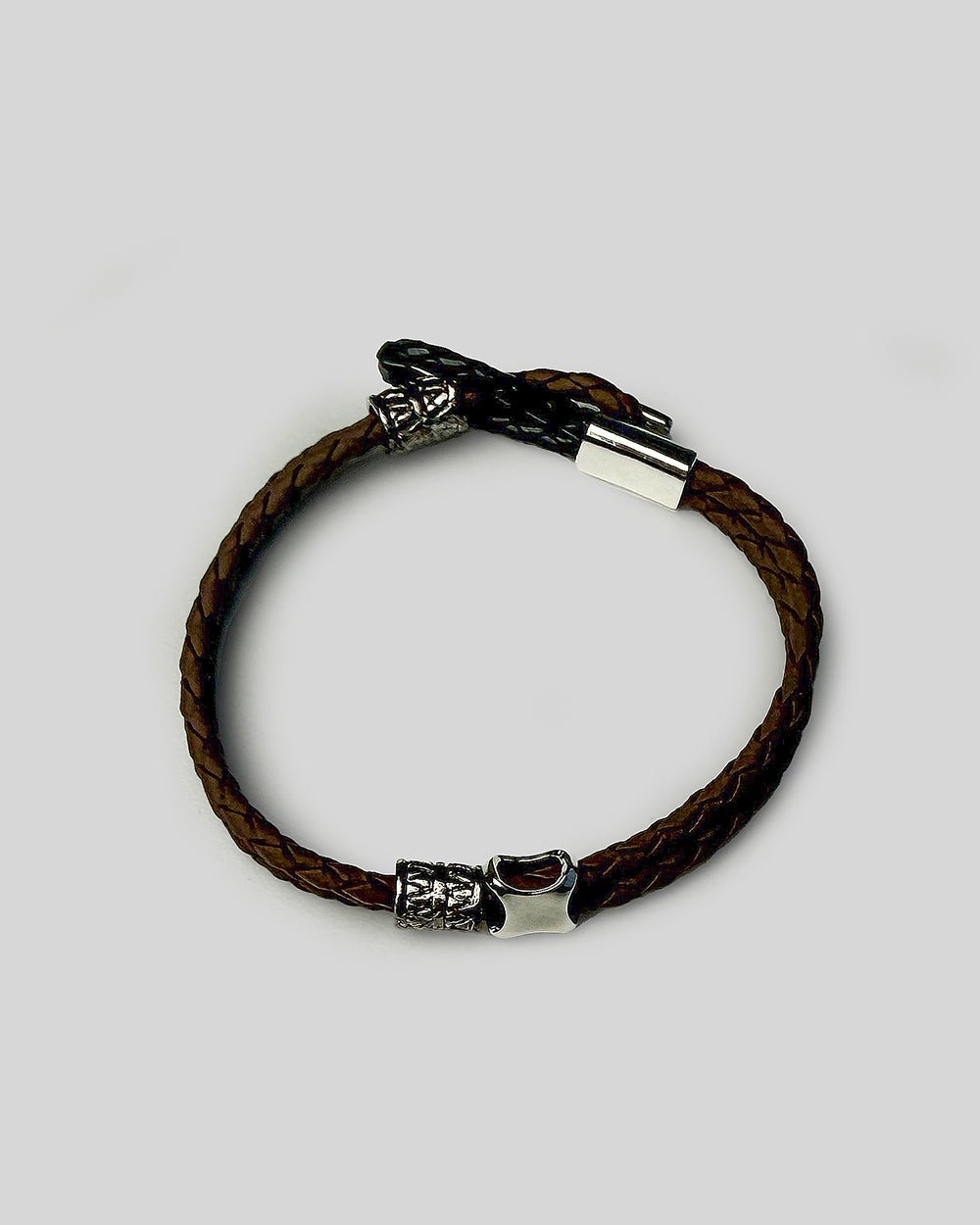 Braided Leather Loop Bracelet / 2色 - WHATEVER