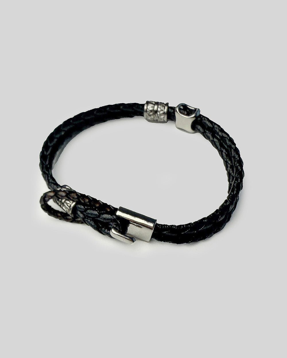 Braided Leather Loop Bracelet / 2色 - WHATEVER