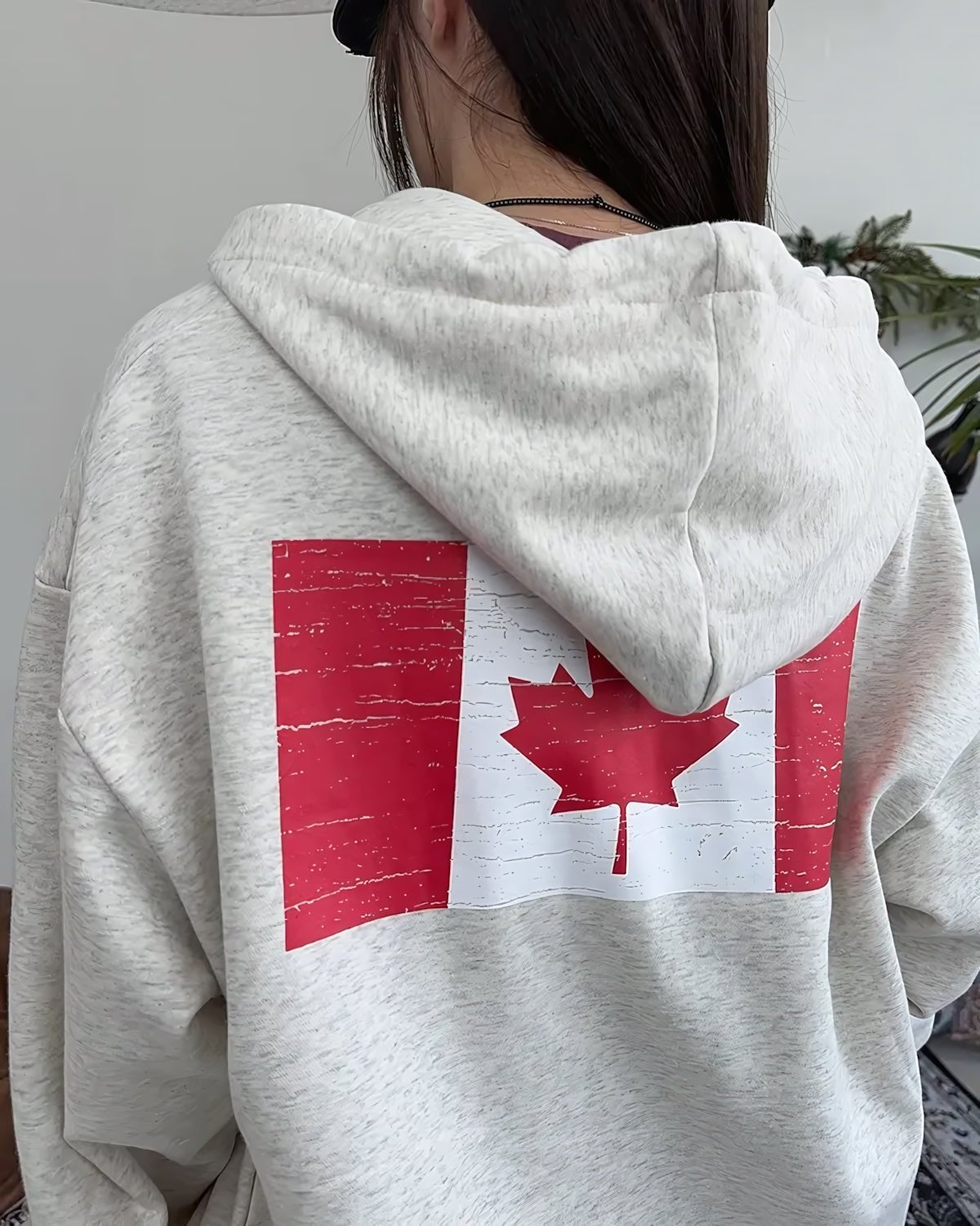 街頭 CANADA 加拿大印花 雙拉鍊 連帽 外套 - WHATEVER