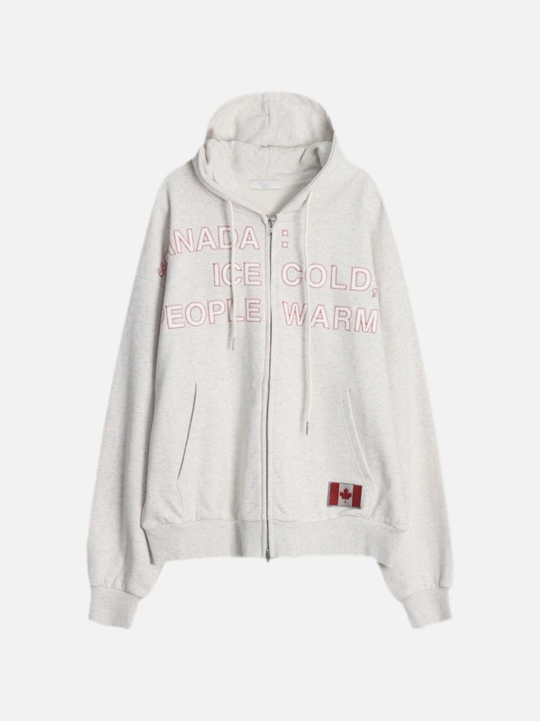 街頭 CANADA 加拿大印花 雙拉鍊 連帽 外套 - WHATEVER