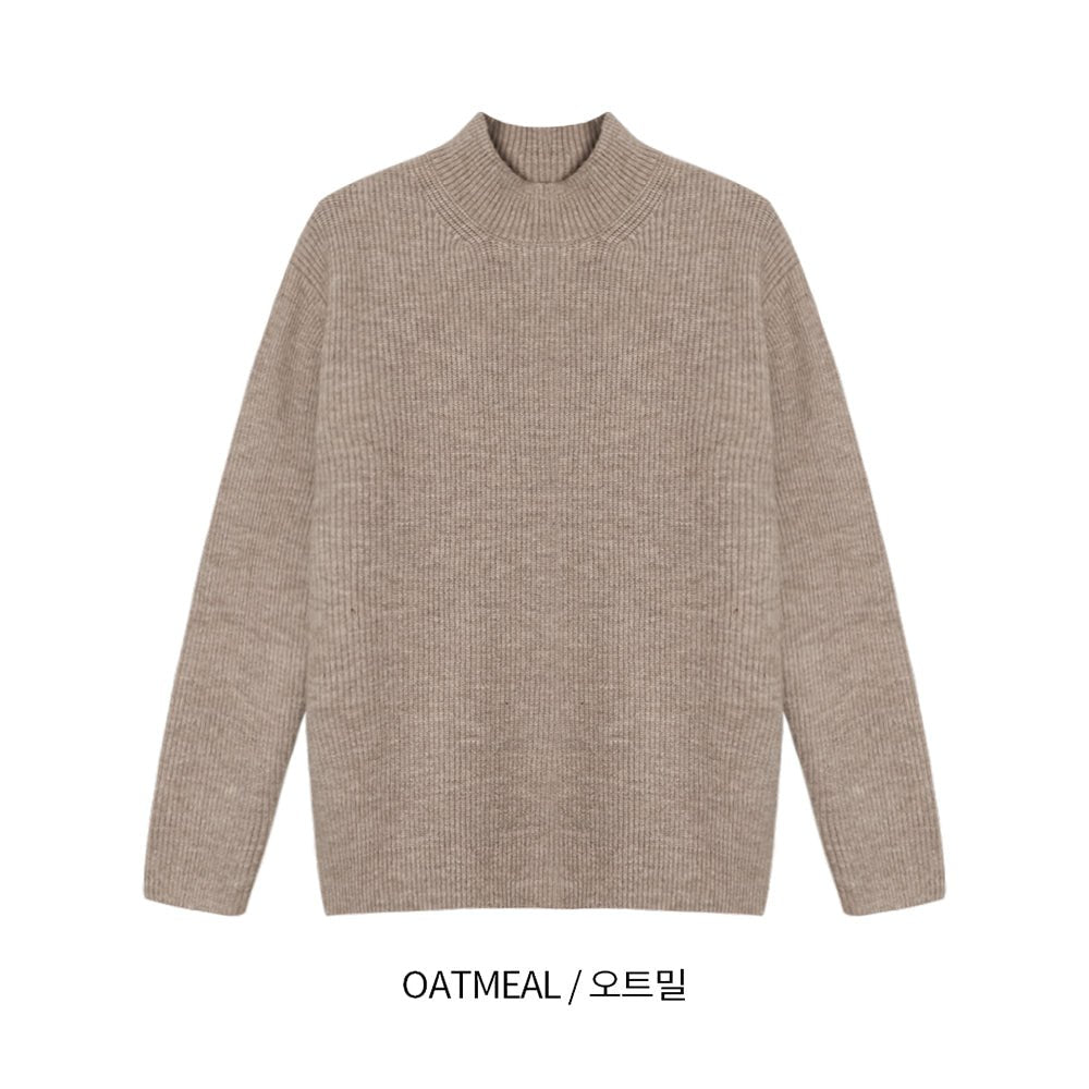 Cashmere 仿羊絨 小高領 針織上衣 / 9色 - WHATEVER