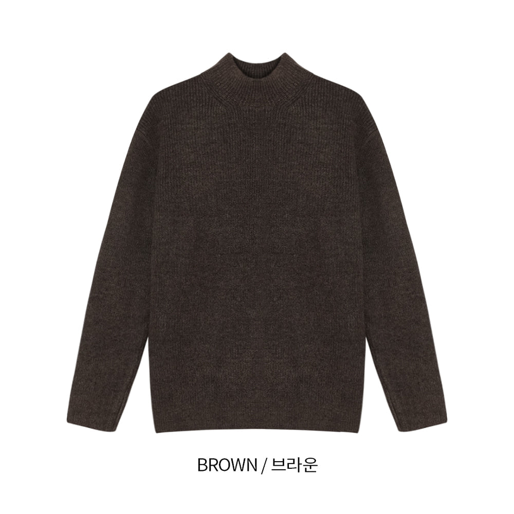 Cashmere 仿羊絨 小高領 針織上衣 / 9色 - WHATEVER