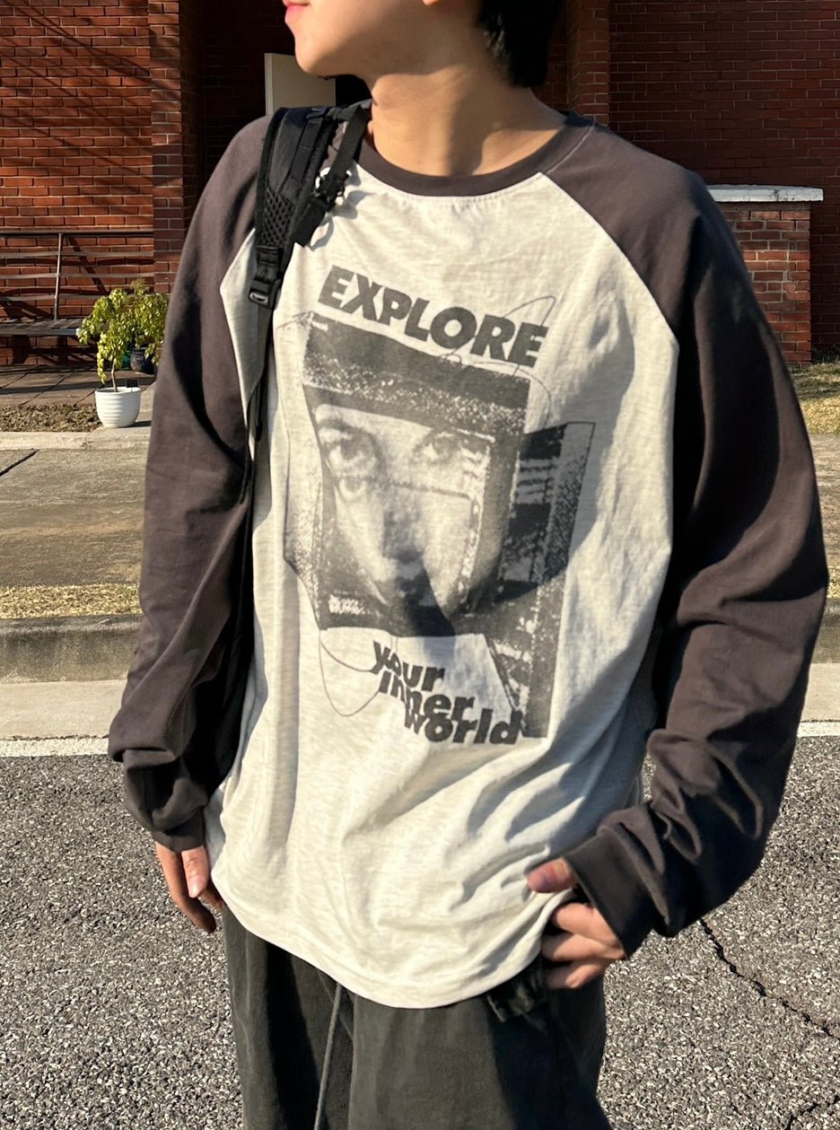 Explore 插肩袖 拼色 長袖上衣 / 3色 - WHATEVER STUDIO