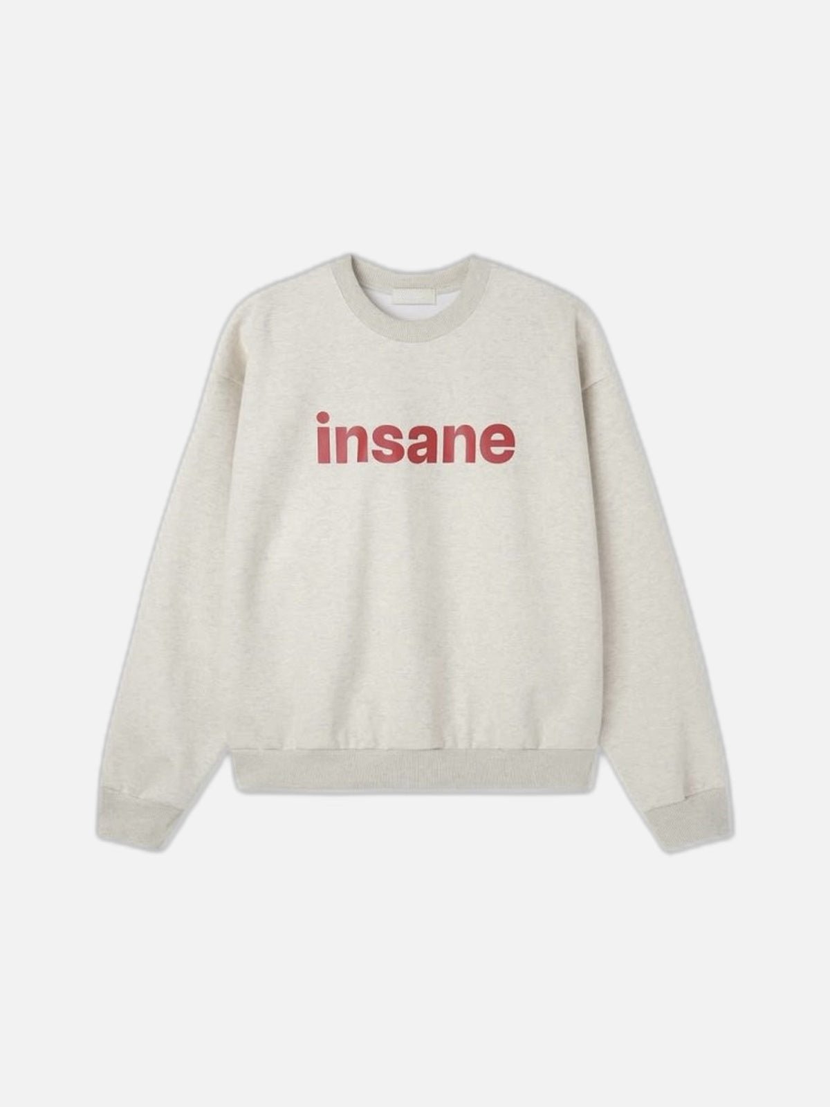 insane 印花 落肩 短版 大學T / 3色 - WHATEVER STUDIO