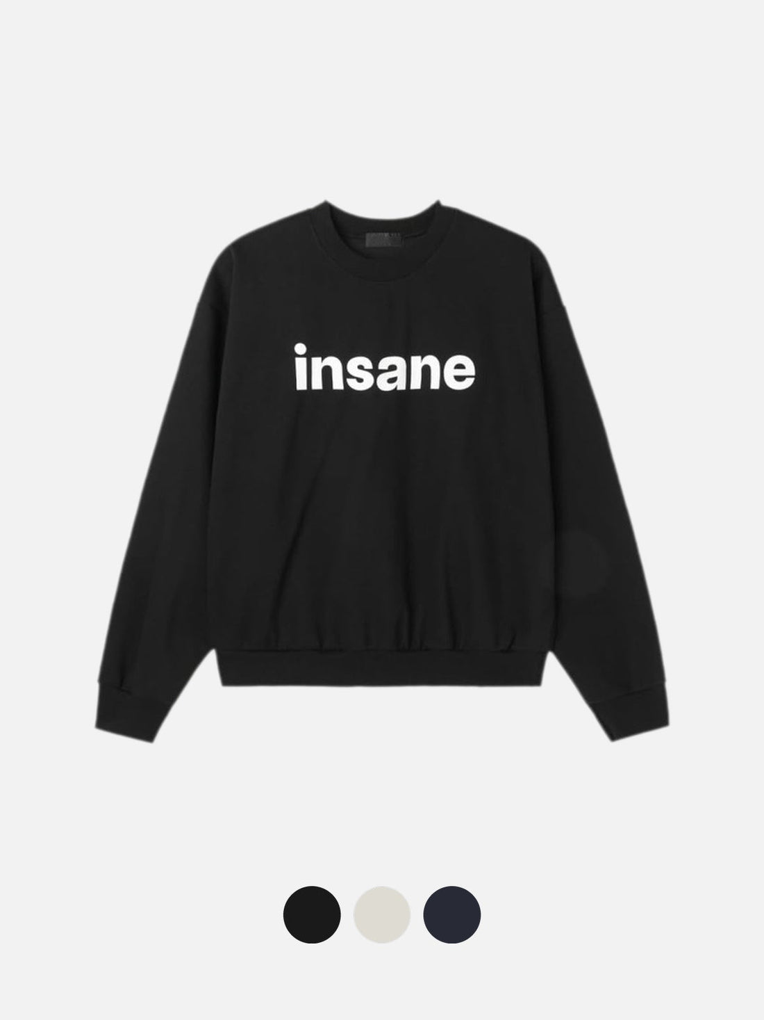 insane 印花 落肩 短版 大學T / 3色 - WHATEVER STUDIO