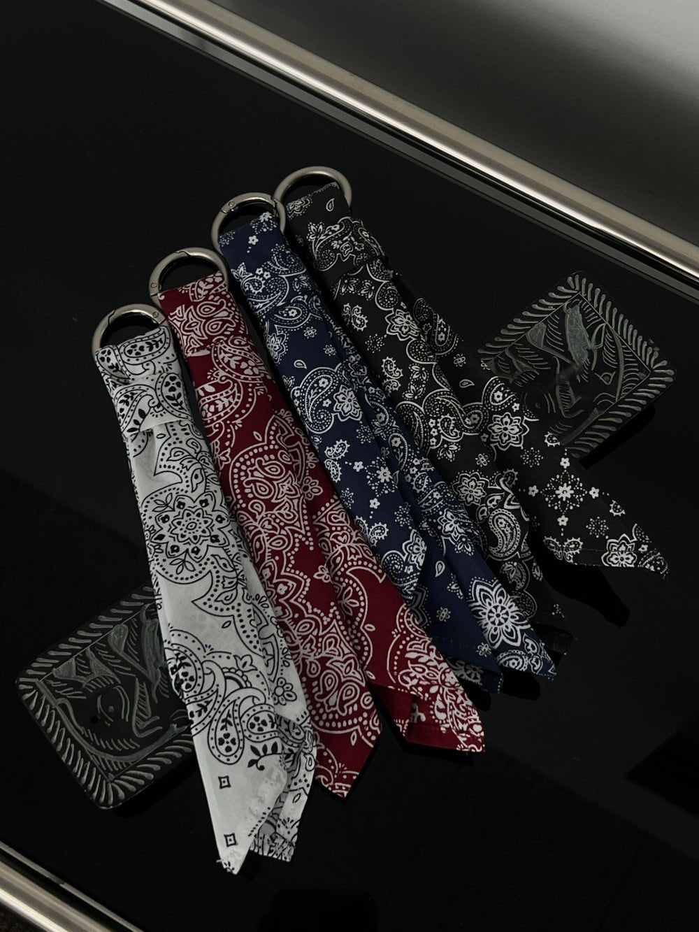Paisley Strap D - Ring Keyring / 4色 - WHATEVER