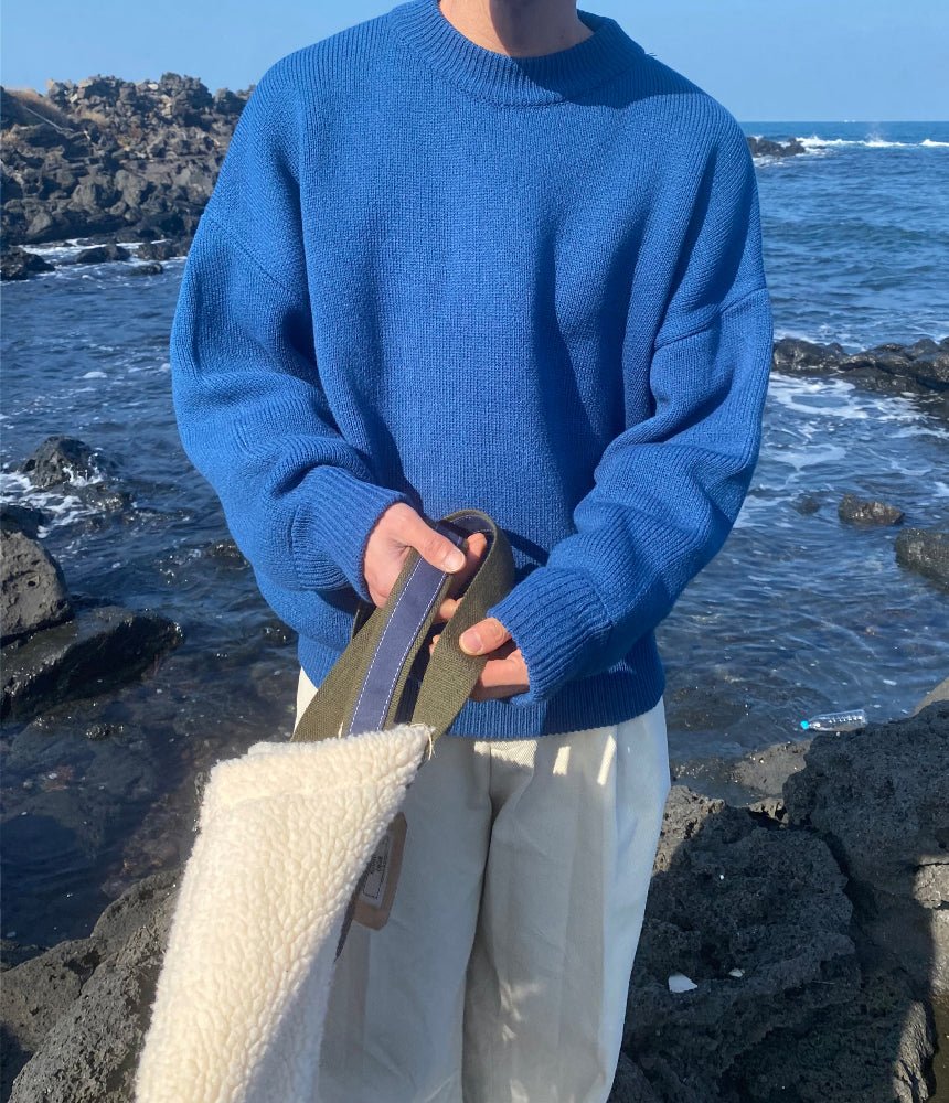 羊羔絨 拼接 帆布 寬底 肩背 托特包 - WHATEVER