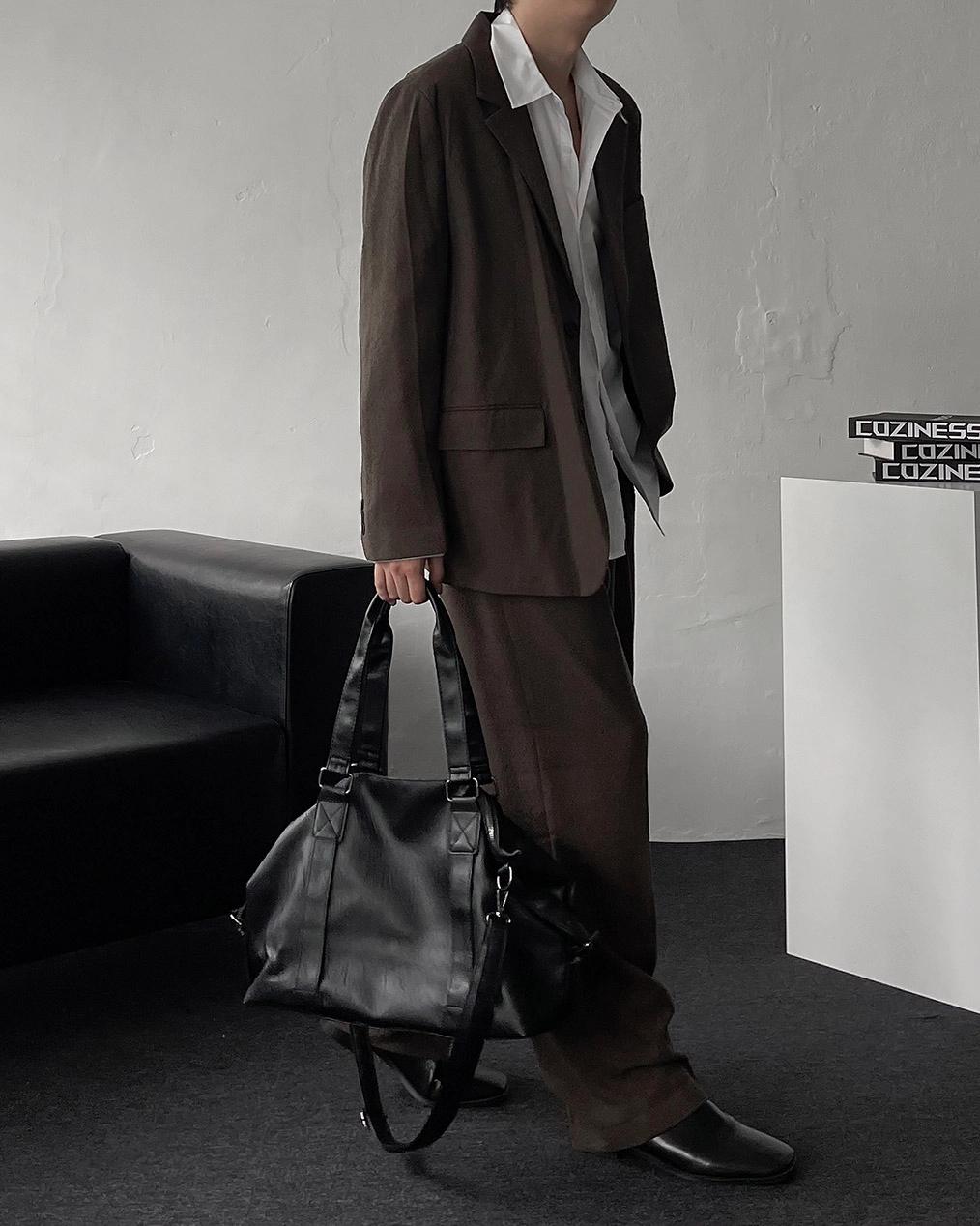 波士頓 皮革 通勤 約會 手提包 單肩包 斜背包 - WHATEVER