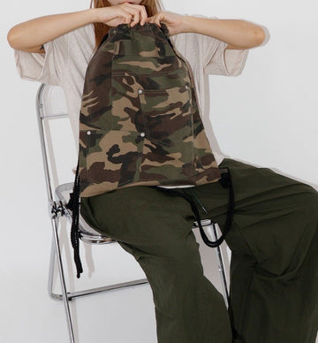 迷彩束口後背包 - WHATEVER