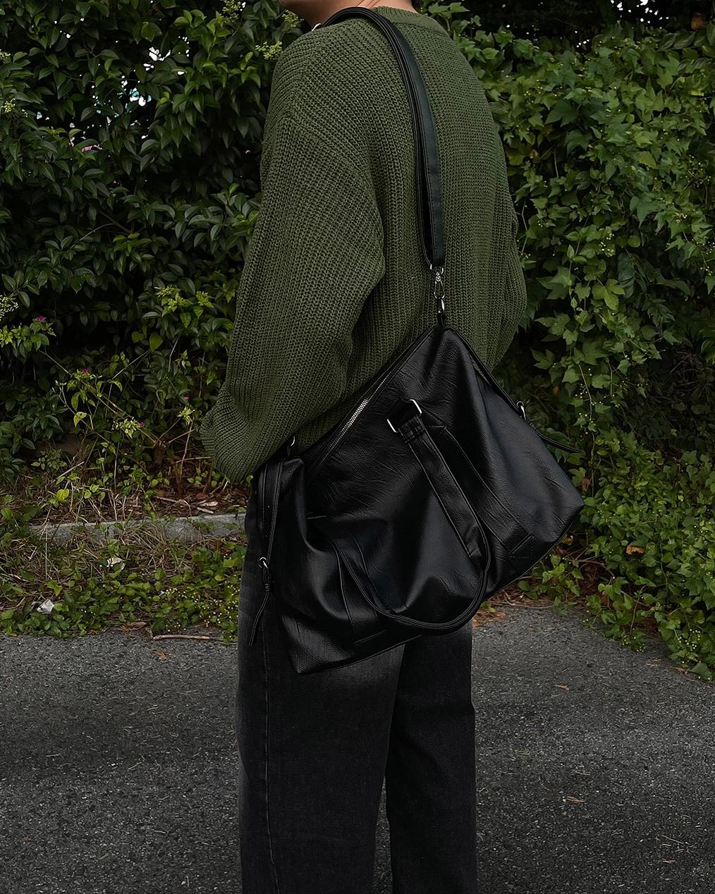 波士頓 皮革 通勤 約會 手提包 單肩包 斜背包 - WHATEVER