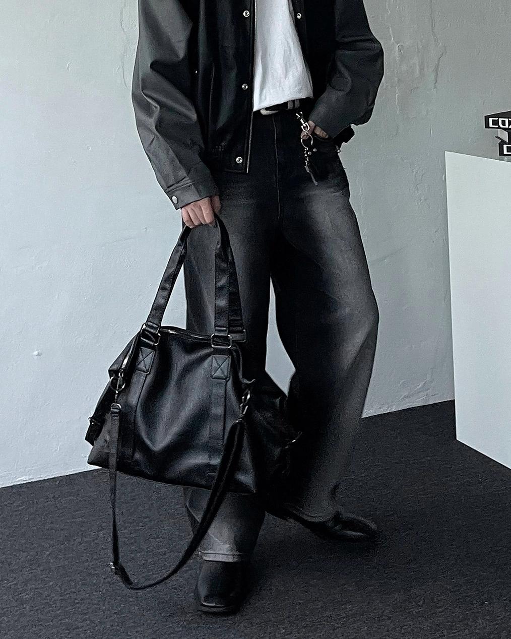 波士頓 皮革 通勤 約會 手提包 單肩包 斜背包 - WHATEVER