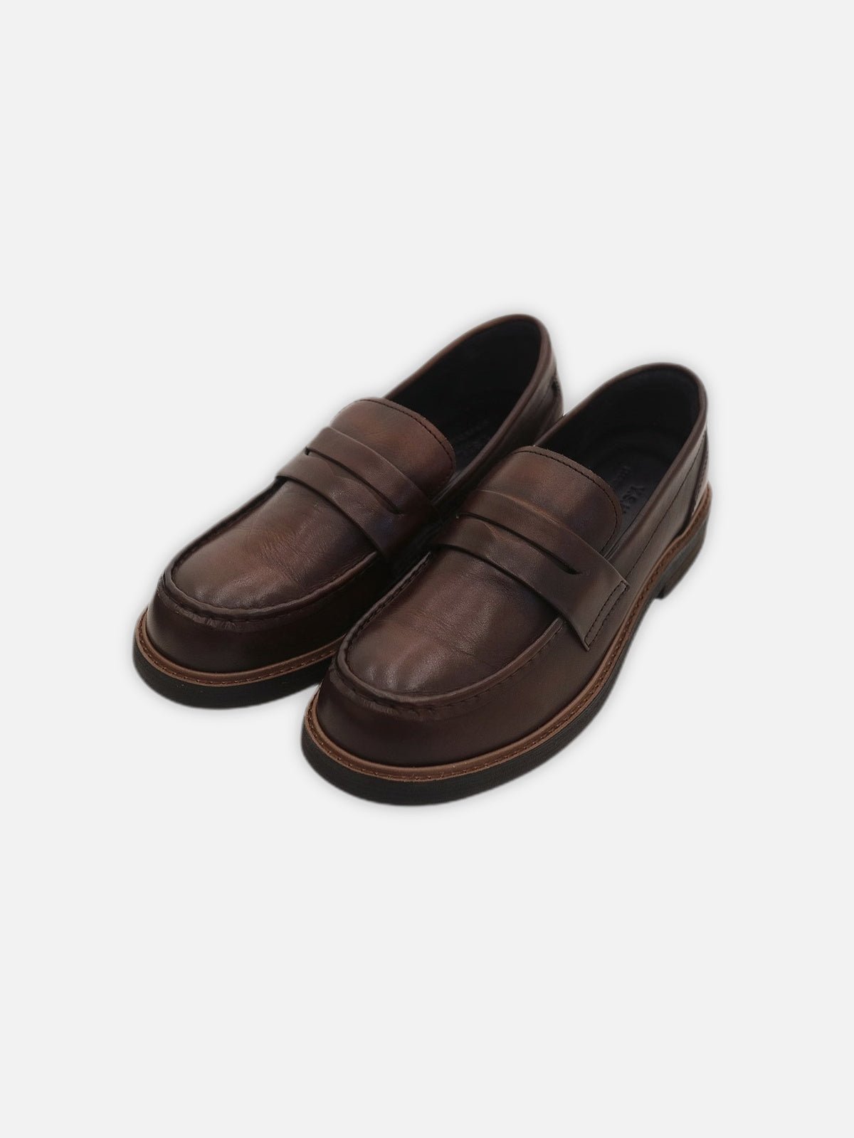 Retro Luxe Leather Loafers / 2色 - WHATEVER STUDIO