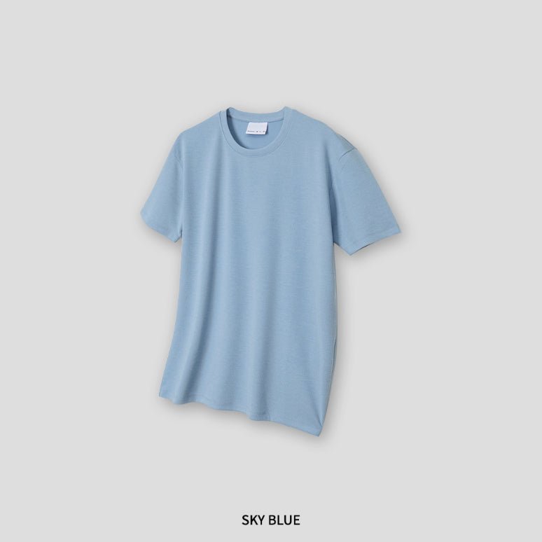 涼感 羅紋 合身 針織 短T / 10色 - WHATEVER STUDIO