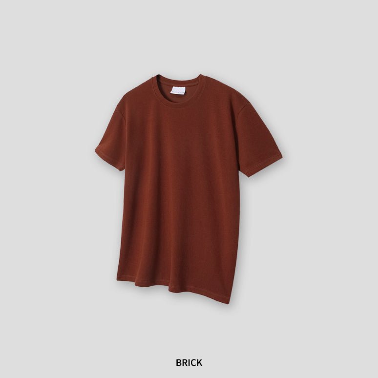 涼感 羅紋 合身 針織 短T / 10色 - WHATEVER STUDIO