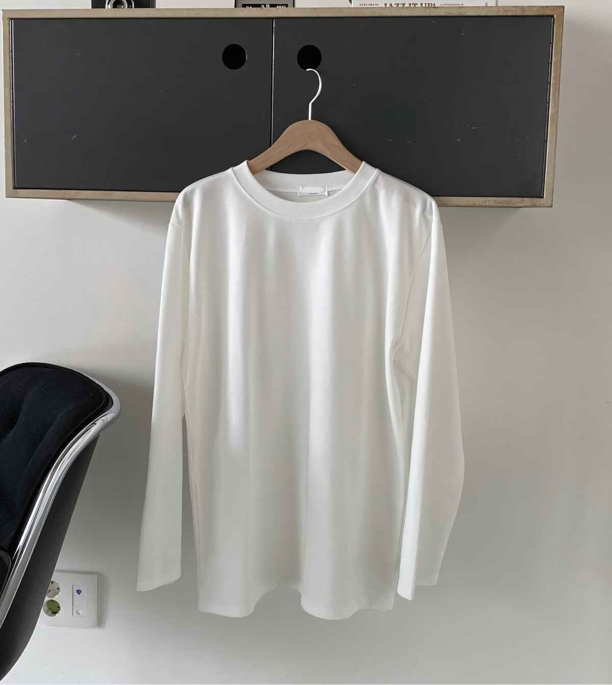 基本款 抗皺 素面 長袖 素T / 5色 - WHATEVER