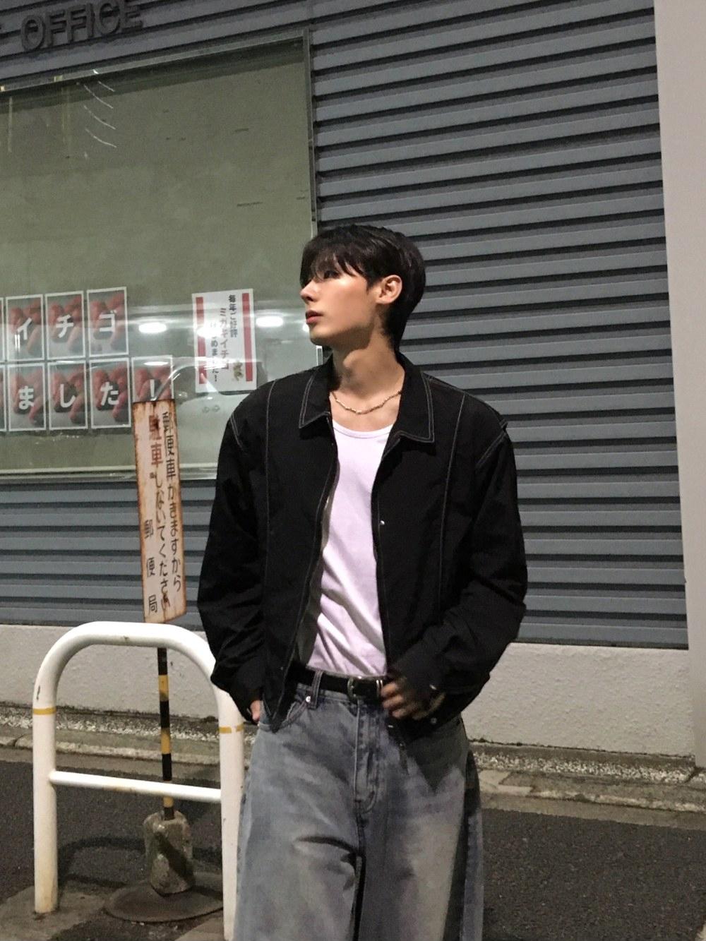 Two - Way Line Stitch Nylon Jacket - WHATEVER