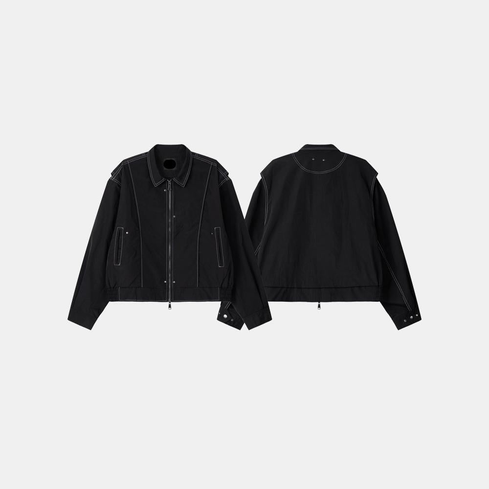 Two - Way Line Stitch Nylon Jacket - WHATEVER
