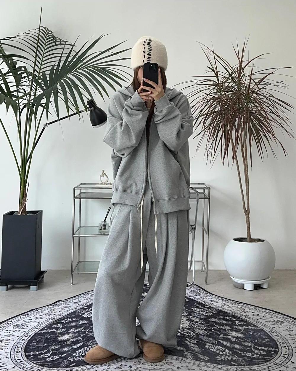 【可拆買】TXT崔然竣同款 慵懶 雙拉鍊 套裝 / 5色 - WHATEVER