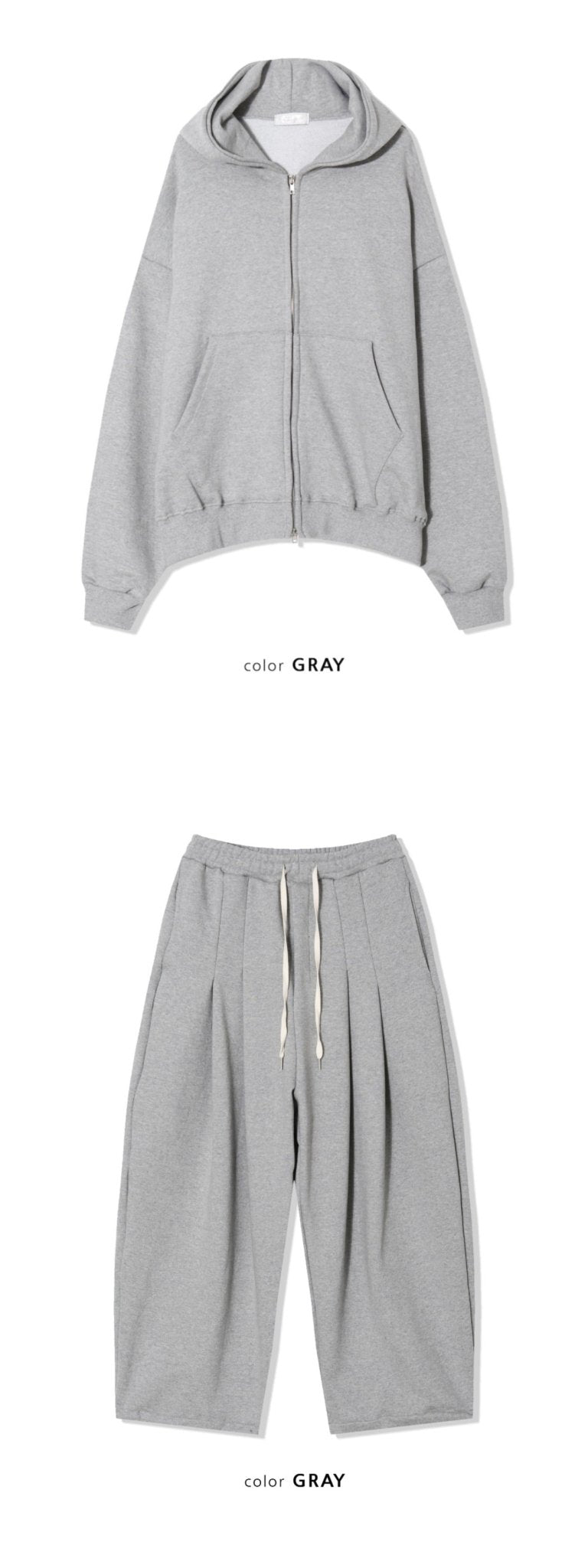 【可拆買】TXT崔然竣同款 慵懶 雙拉鍊 套裝 / 5色 - WHATEVER