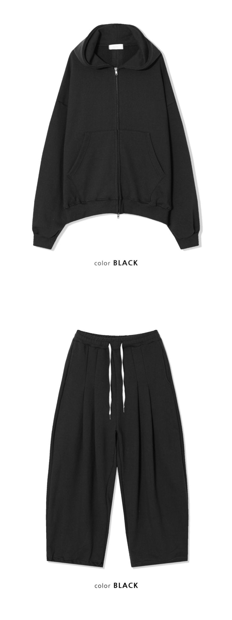 【可拆買】TXT崔然竣同款 慵懶 雙拉鍊 套裝 / 5色 - WHATEVER