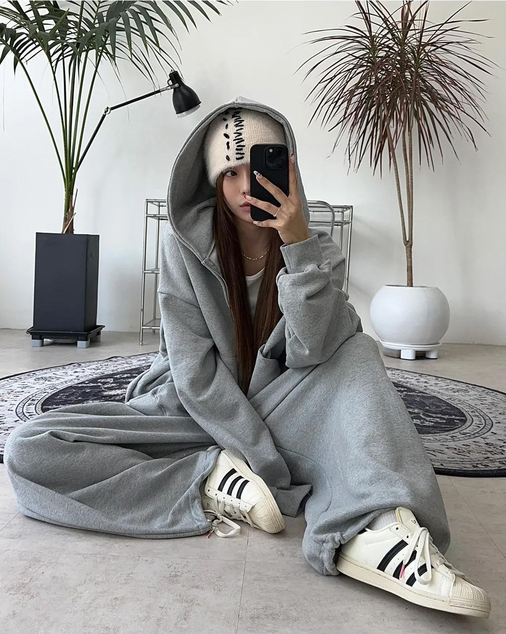 【可拆買】TXT崔然竣同款 慵懶 雙拉鍊 套裝 / 5色 - WHATEVER